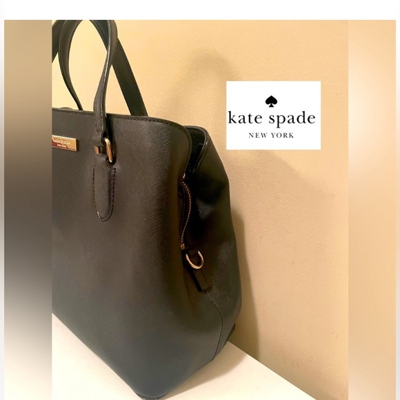 Black Kate Spade New York Laurel Way Evangeline Black Saffiano Leather
Handbag - Picture 2 of 7